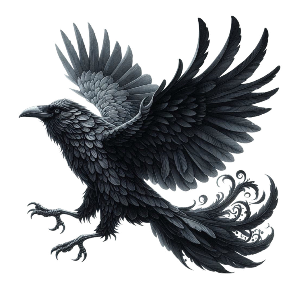 Gothic Raven Fabric Panel 22