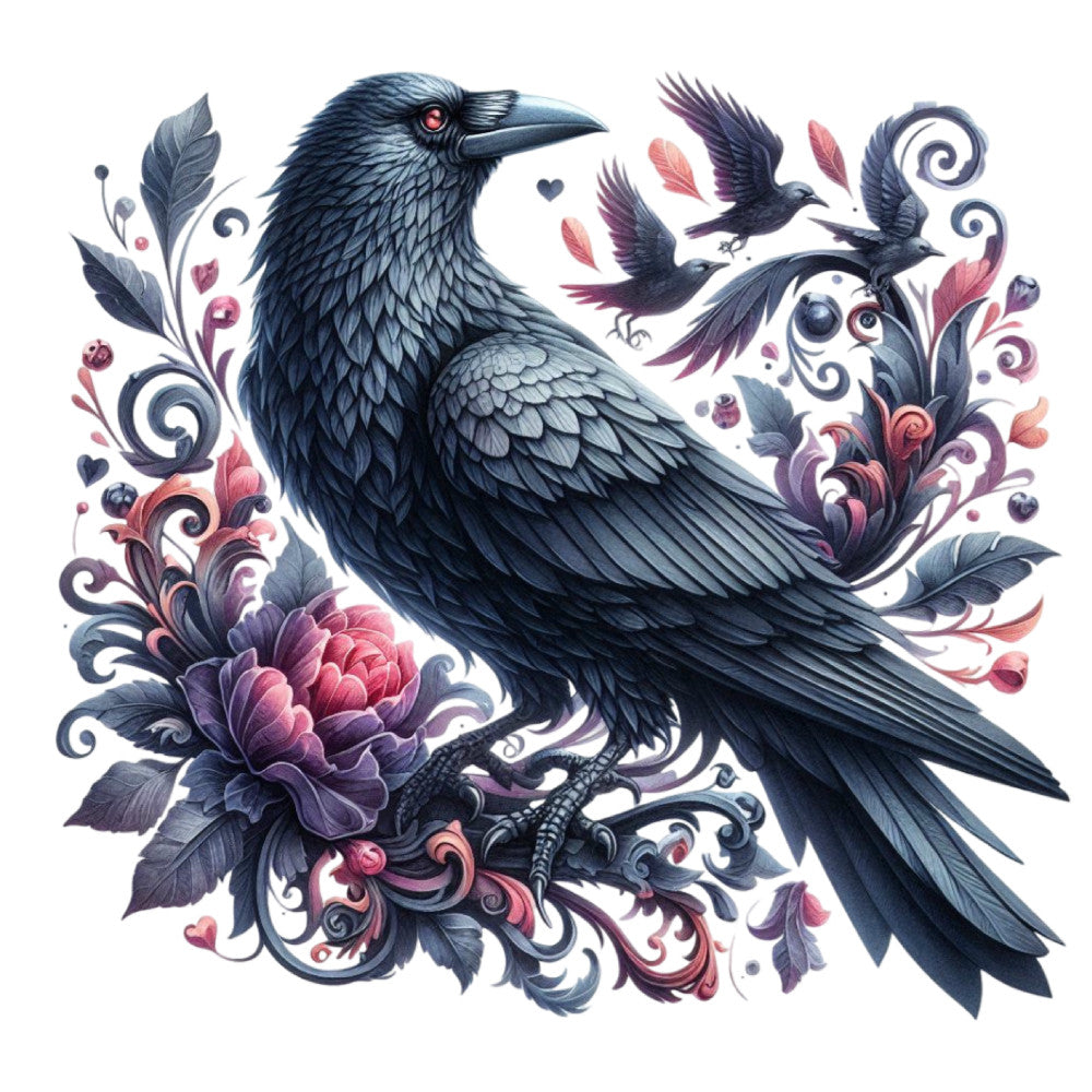 Gothic Raven Fabric Panel 23