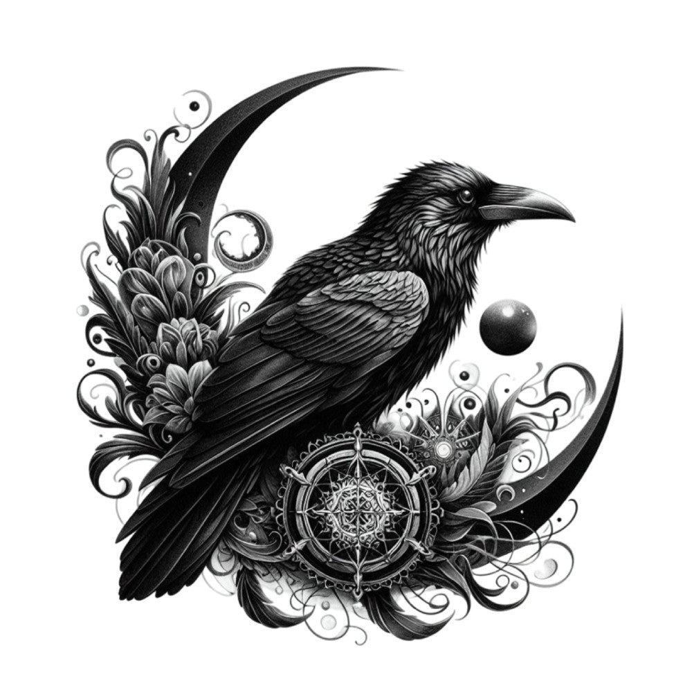 Gothic Raven Fabric Panel 26