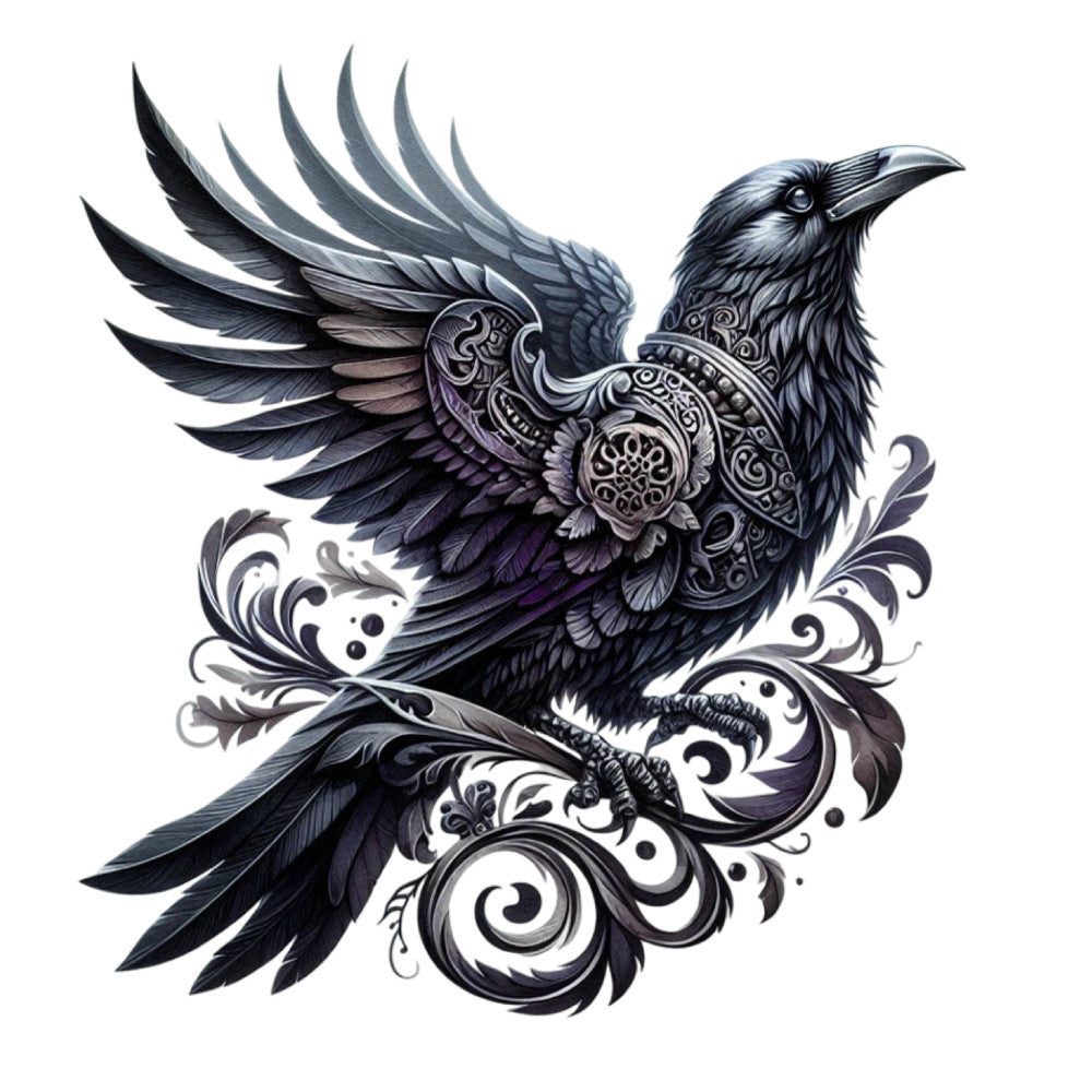 Gothic Raven Fabric Panel 7