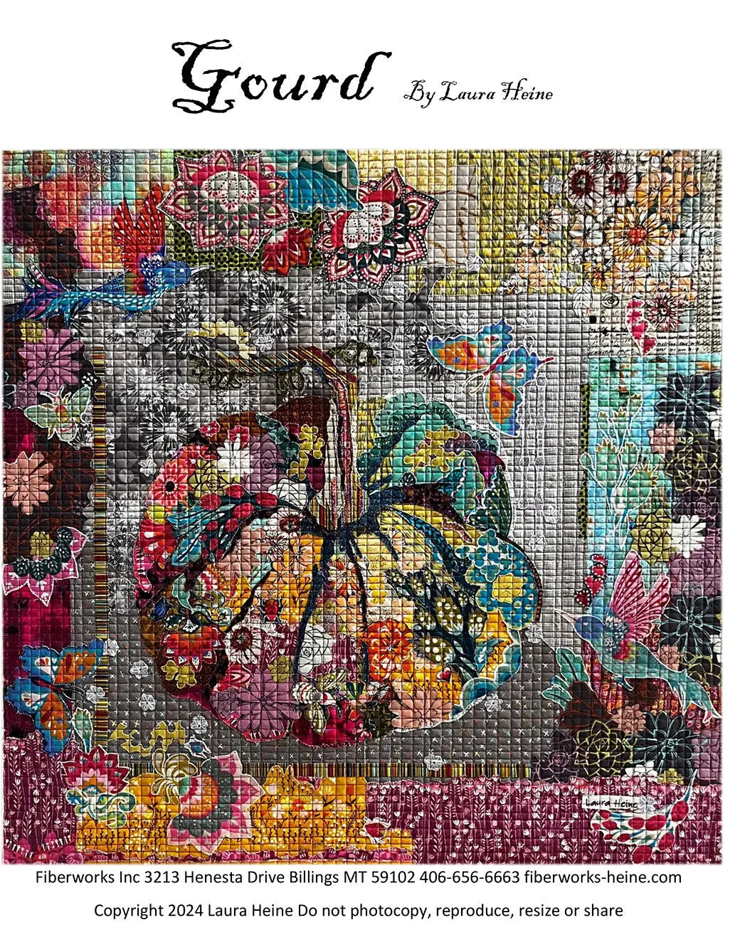 Gourd Collage Pattern by Laura Heine - Linda's Electric Quilters