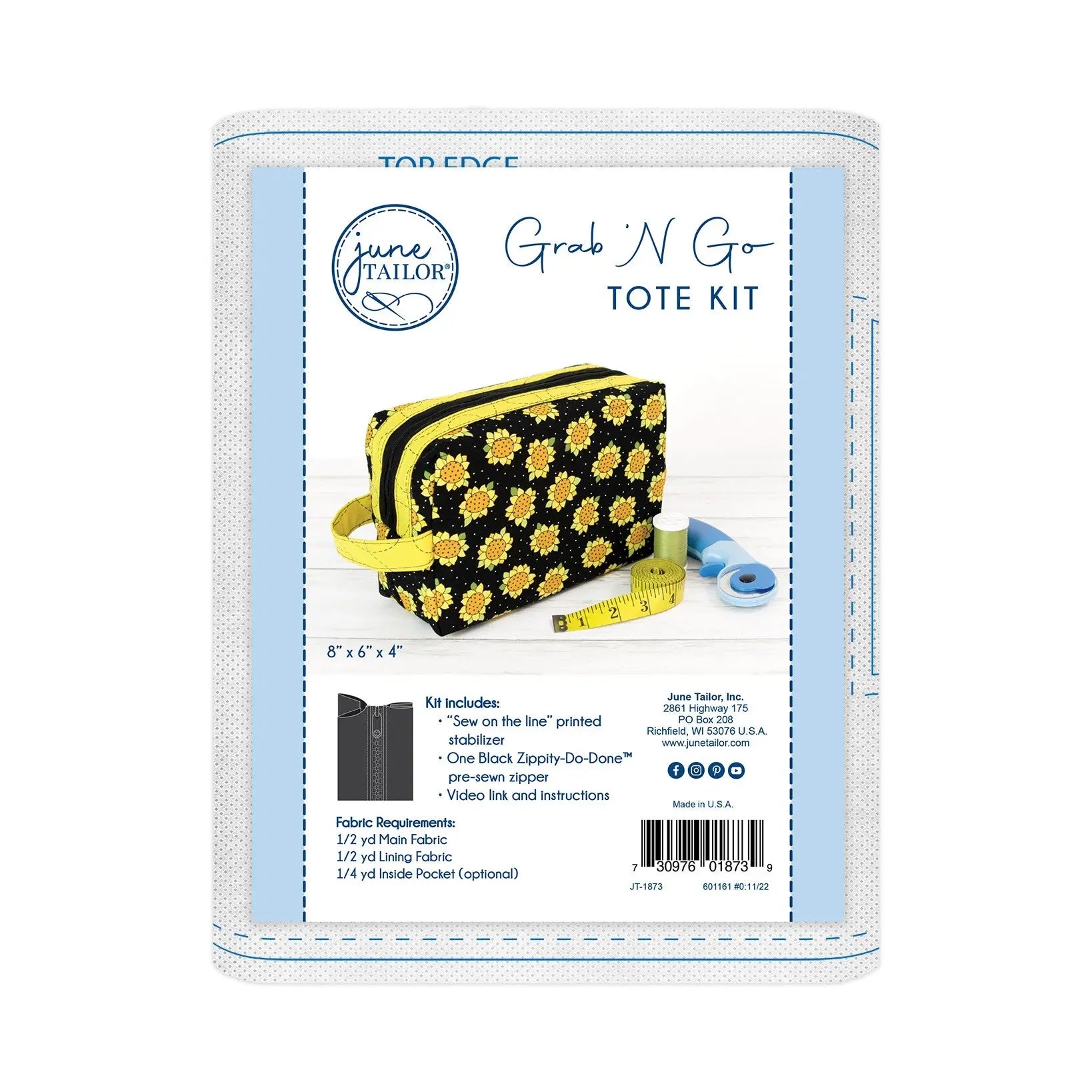 Grab 'n Go Tote Zippity-Do-Done Black - Linda's Electric Quilters