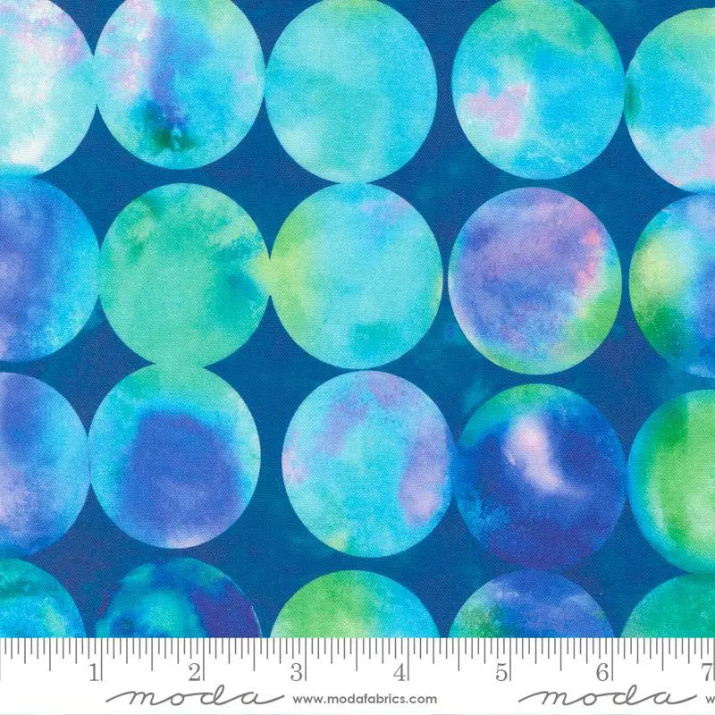 Gradients Auras Sapphire Circles 44"/45" Fabric Per Yard Moda Fabrics & Supplies