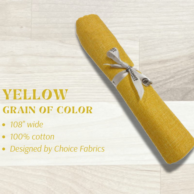 Yellow Grain of Color 108" Supreme Backings - Yellow fabric per yard
