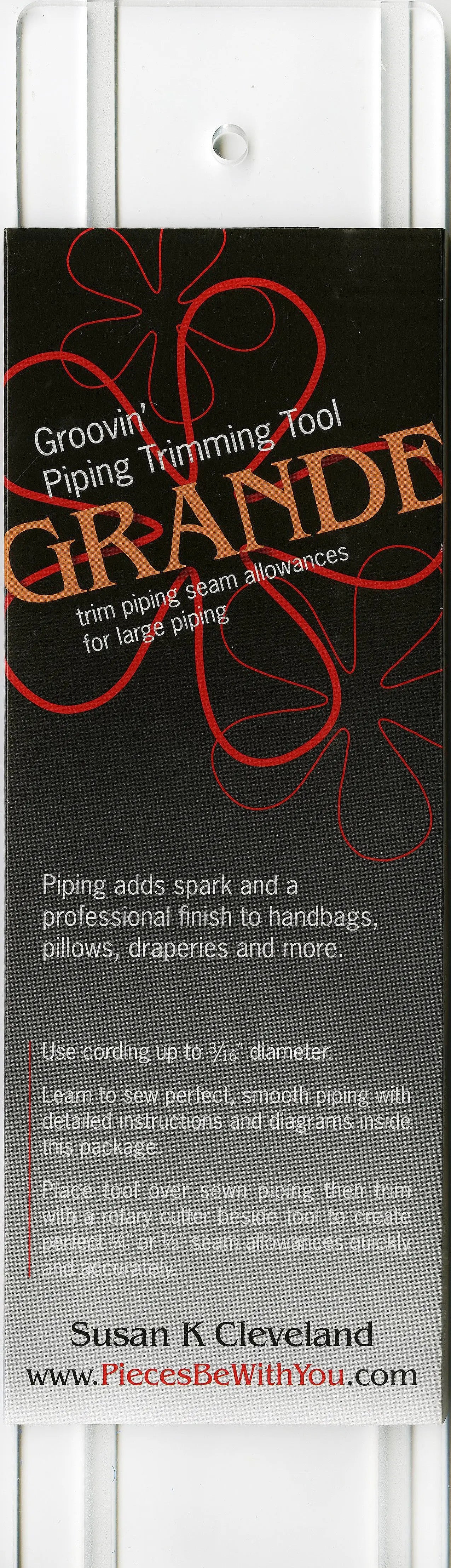 Grande Groovin Piping Trimming Tool - Linda's Electric Quilters