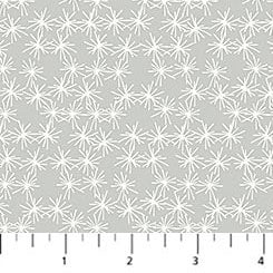 Gray Ditsy Dandelion Tender Cotton 44"/45" Fabric Per Yard