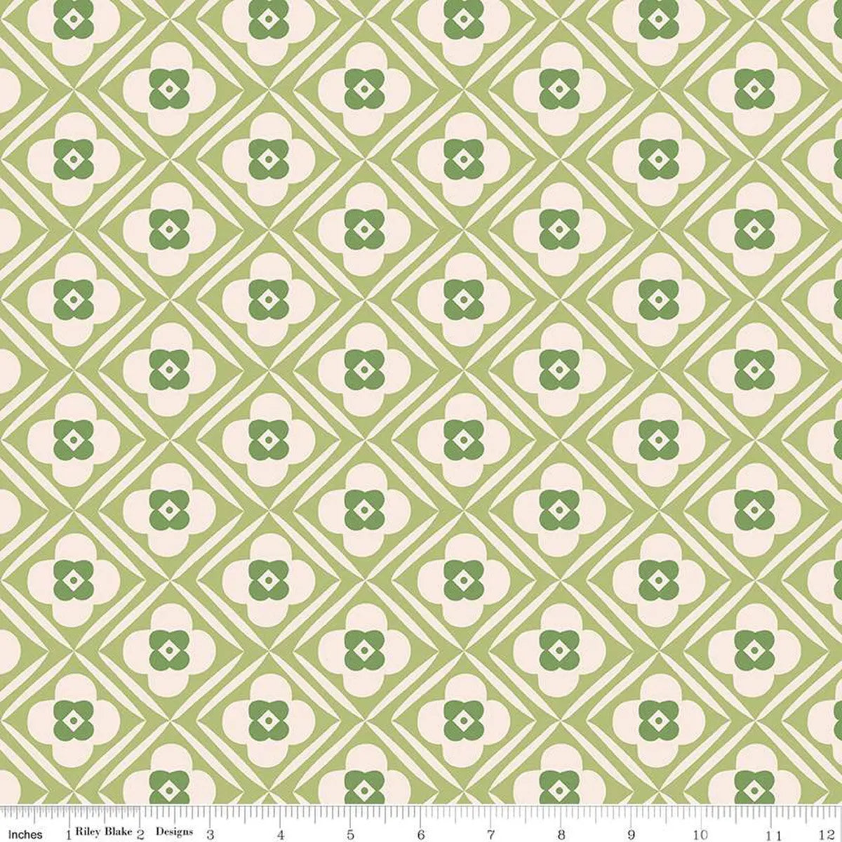 Green Bee Plaids Hugs Wideback Fabric per yard Riley Blake Designs