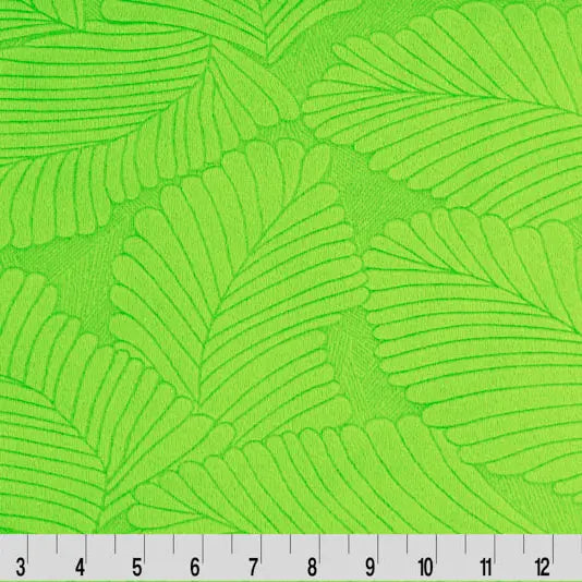Green Dark Lime Cuddle 3 Extra Wide Tropic Burnout Fabric per yard - Linda's Electric Quilters