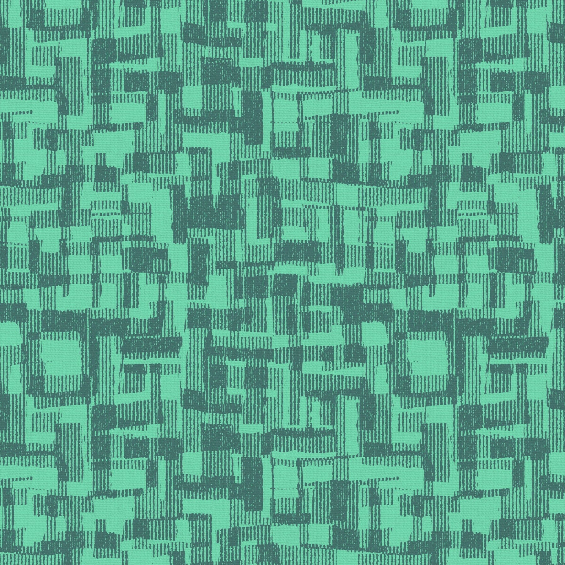 Green Dark Teal Tonal Barcodes Cotton Wideback Fabric