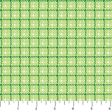 Green Houndstooth Squishmallows Cotton 44"/45" Fabric Per Yard