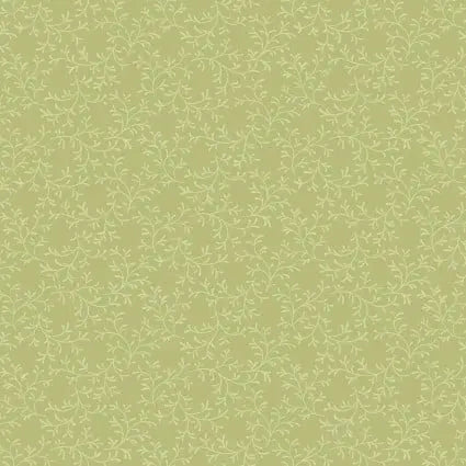 Green Lace Leaf Cotton 43"/44" Fabric Per Yard EE Schenck Co