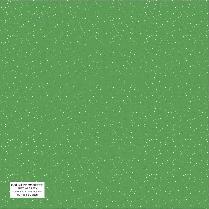 Green Putting Green Cotton 44"/45" Fabric Per Yard - Linda's Electric Quilters