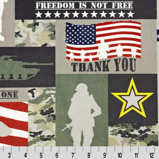 Soldier Digital Cuddle Green - Linda's Electric Quilters