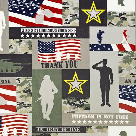 Soldier Digital Cuddle Green - Linda's Electric Quilters