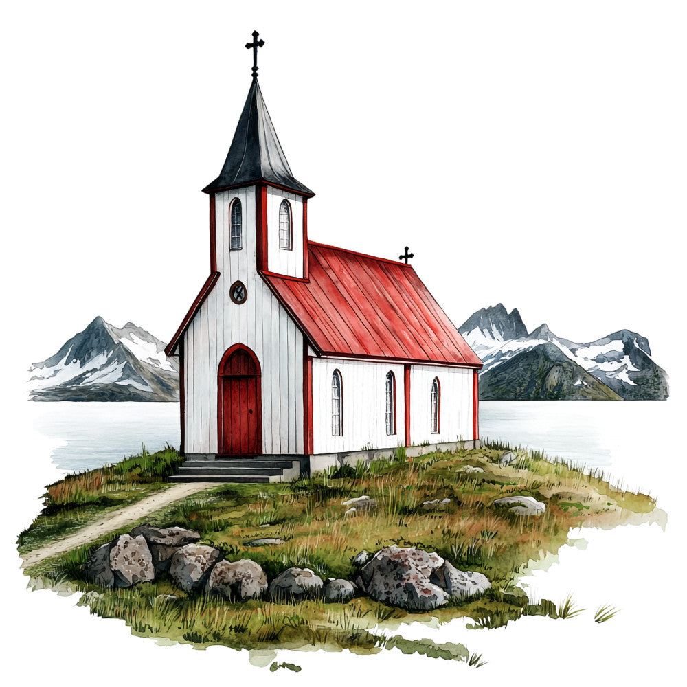 Greenland Landscape Fabric Panel 28