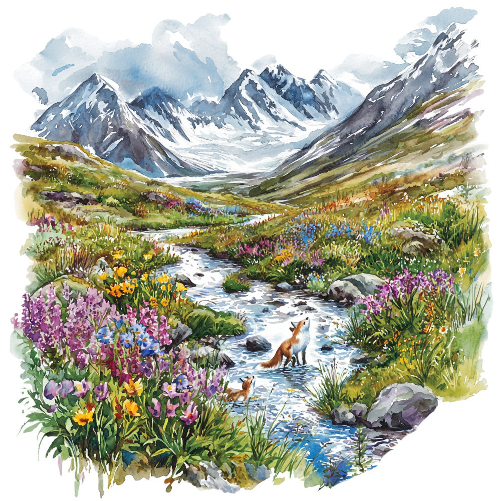 Greenland Landscape Fabric Panel 30