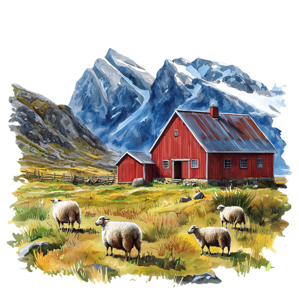 Greenland Landscape Fabric Panel 7