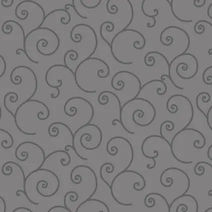 Grey Scroll Cotton Wideback Fabric per yard - Linda's Electric Quilters