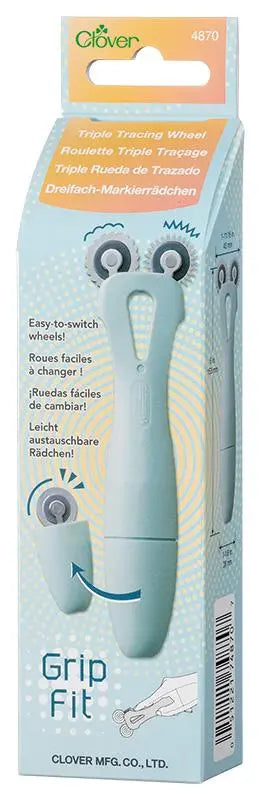 Grip Fit Triple Tracing Wheel by Clover Moda Fabrics & Supplies