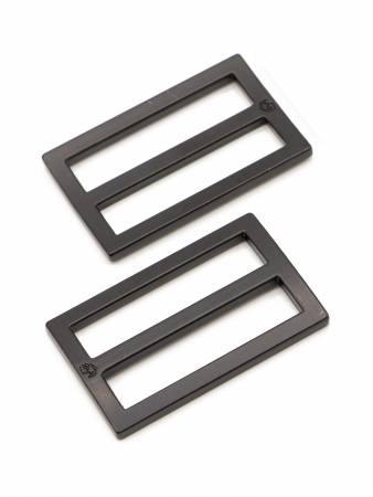 ByAnnie 1.5 inch flat widemouth slider in black metal