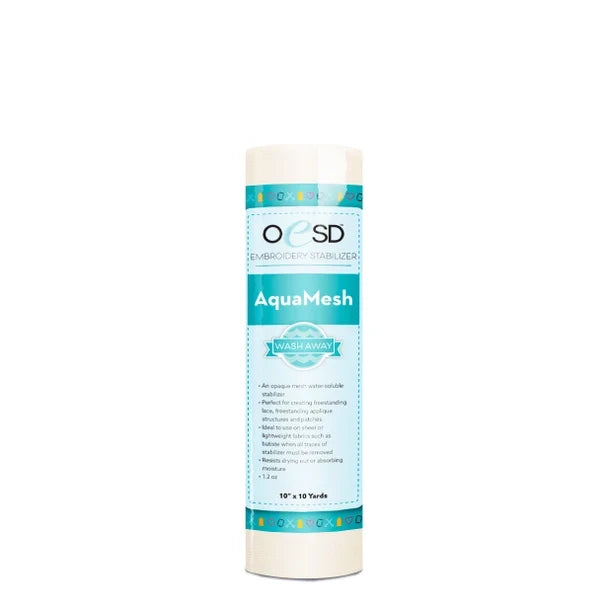 OESD AquaMesh wash-away embroidery stabilizer 10 inch by 10 yards