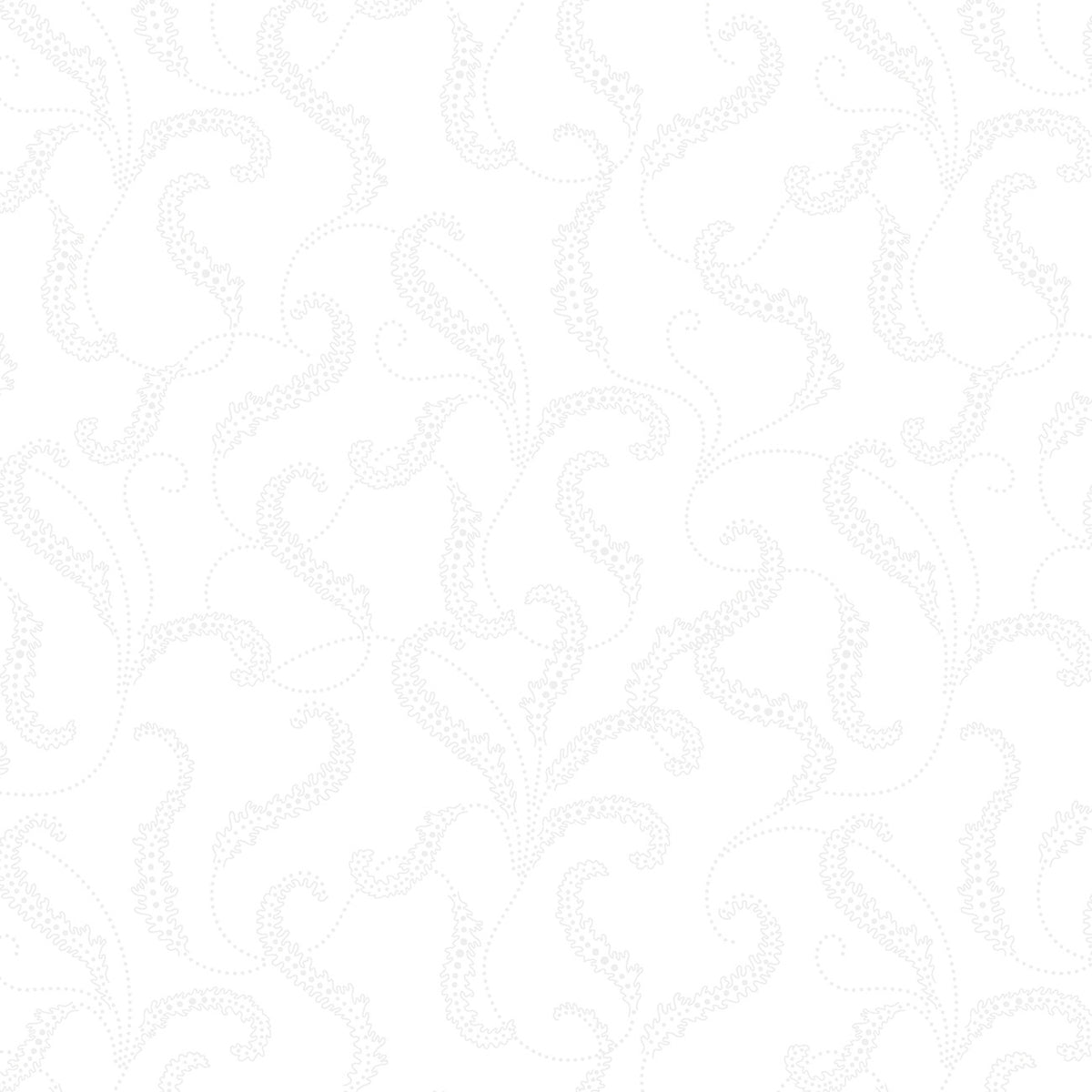 Filgree Scroll White 45' wide fabric per yard