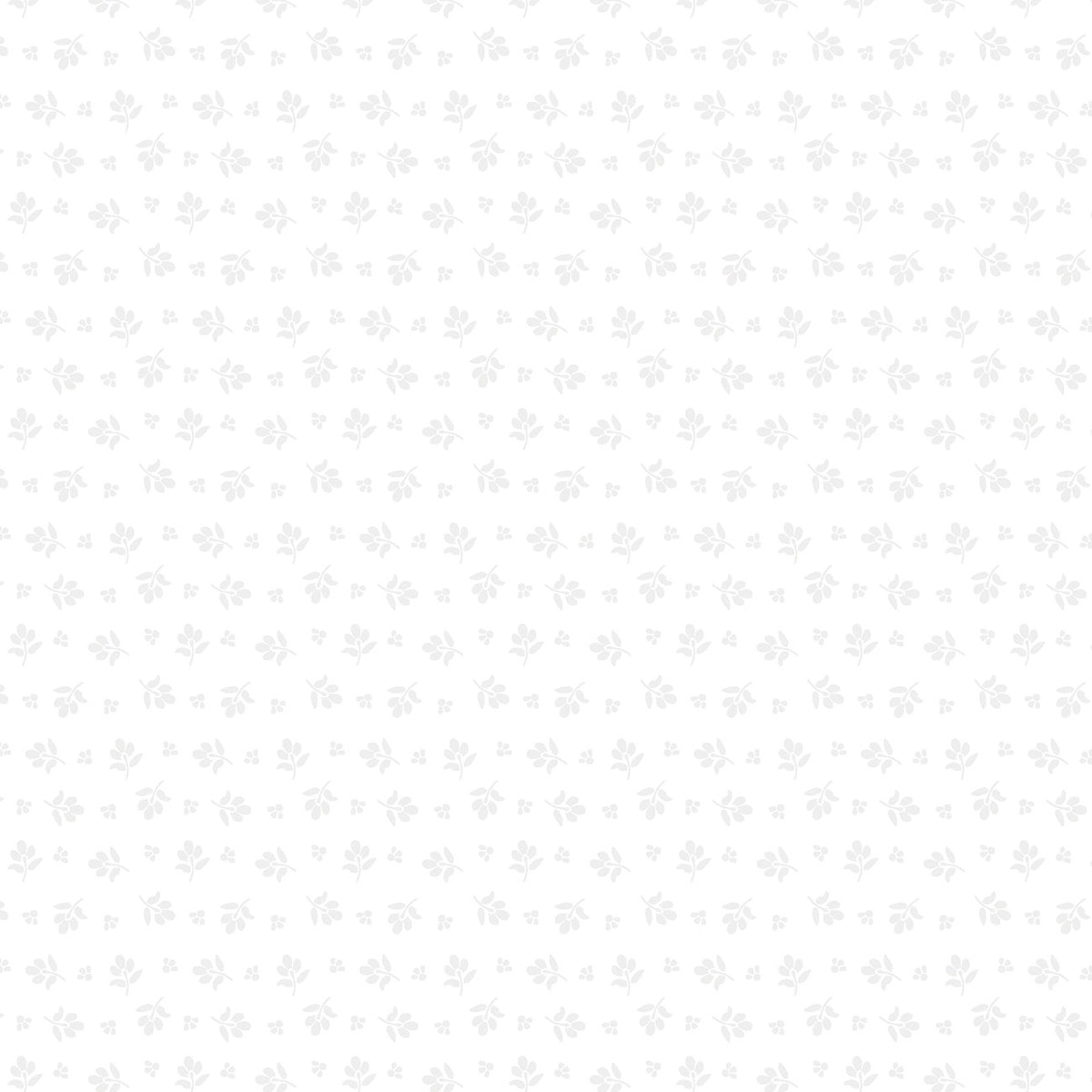 Little Flower Buds White 45' wide fabric per yard