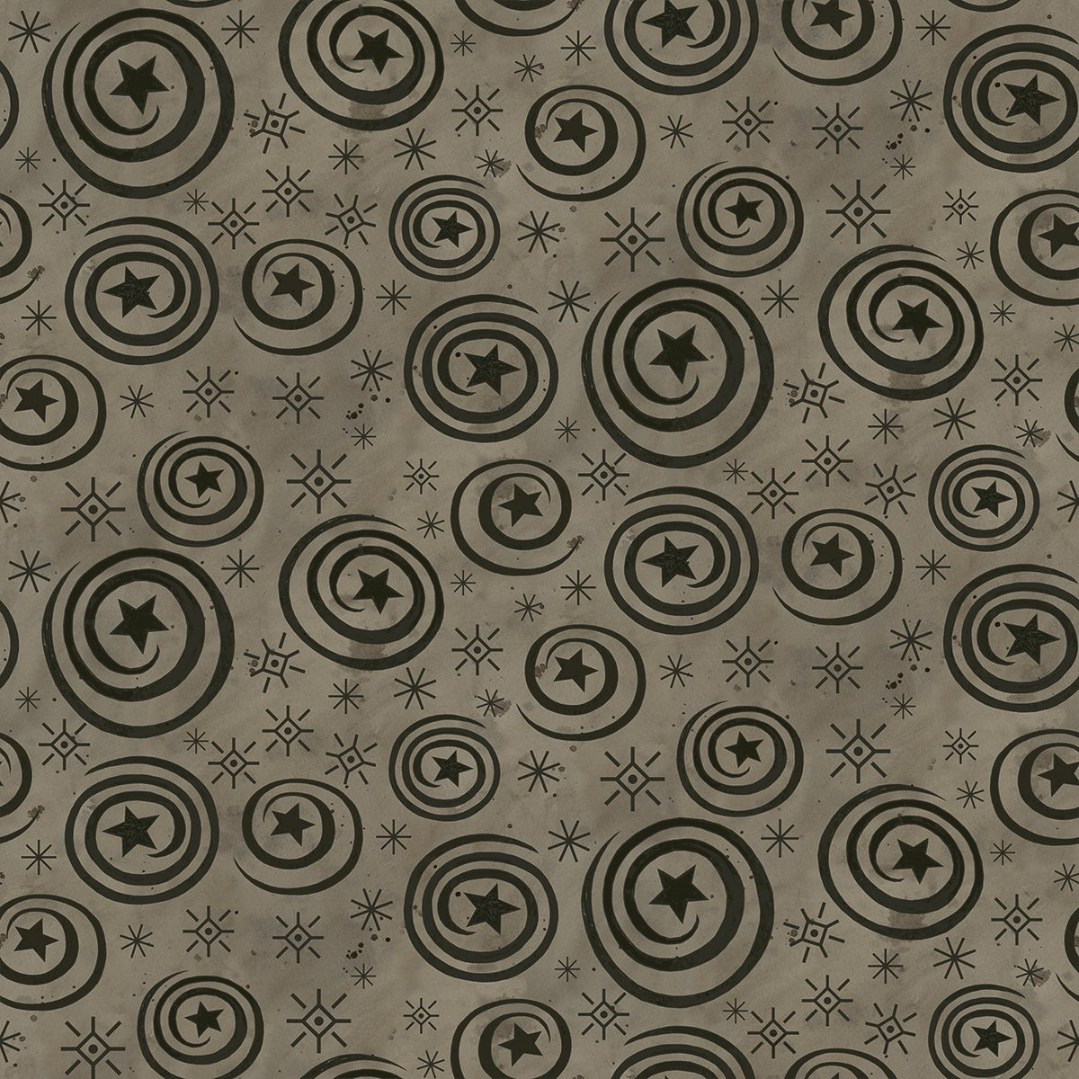 Spooky Swirl Stars Tombstone 45' wide fabric per yard