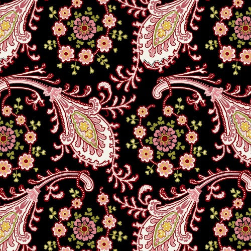 118" Candlelight & Romance Paisley Cotton Wideback Fabric Per Yard