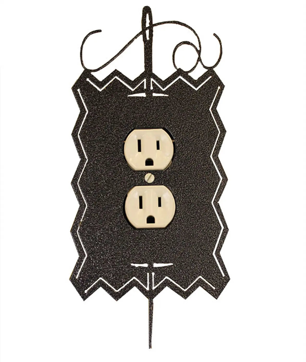 Hand Painted Needle & Thread Single Outlet Cover - Linda's Electric Quilters