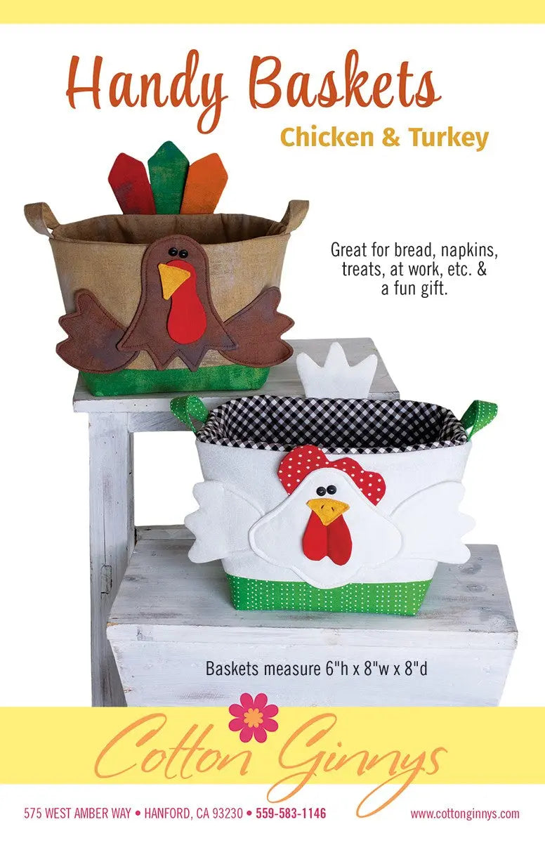 Handy Baskets Chicken And Turkey - Linda's Electric Quilters