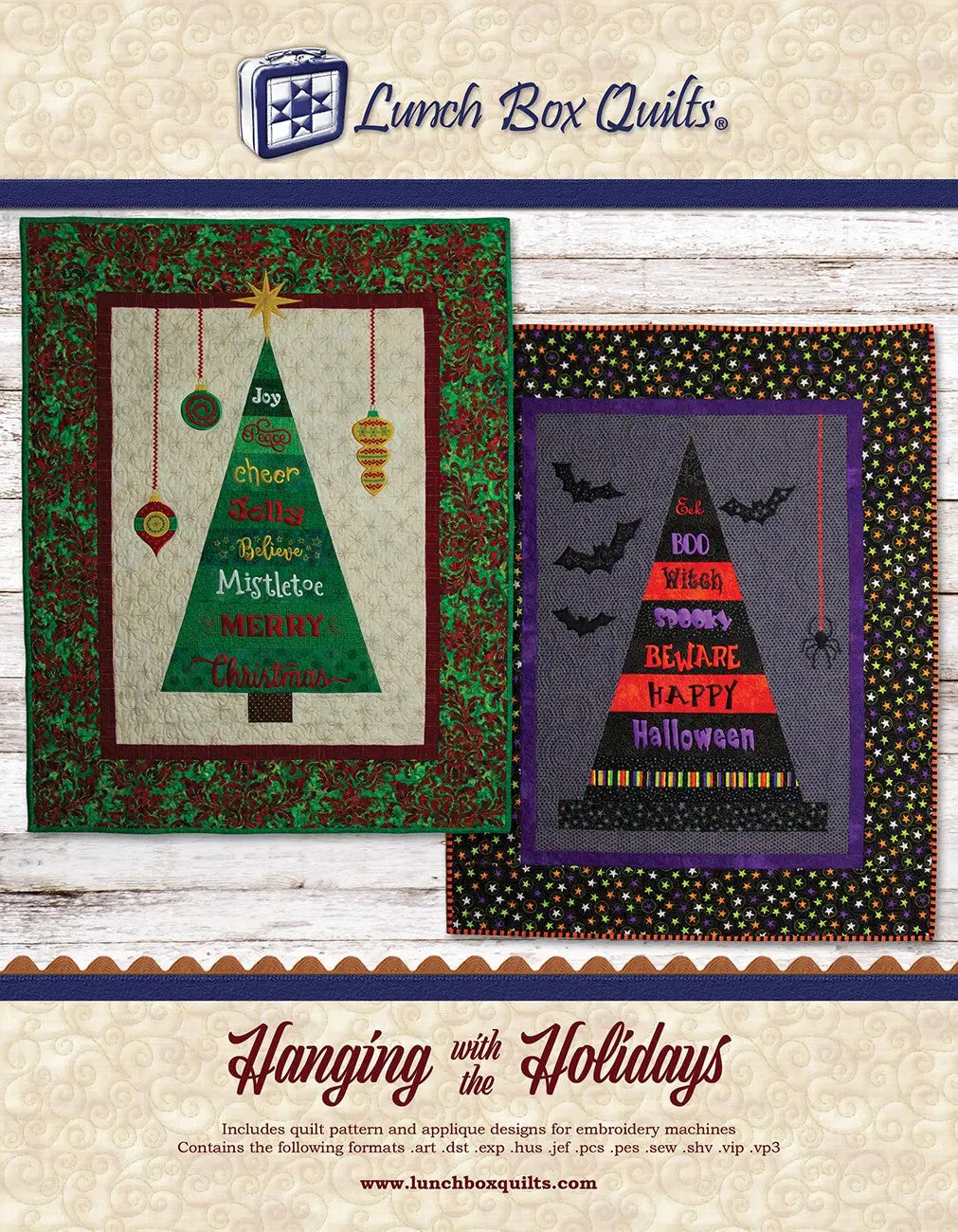 Hanging with the Holidays Applique Machine Embroidery Code and CD - Linda's Electric Quilters