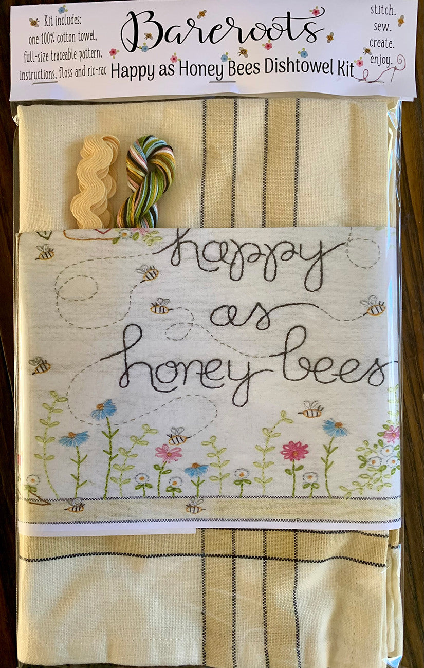 Happy As Honey Bees Dishtowel Kit