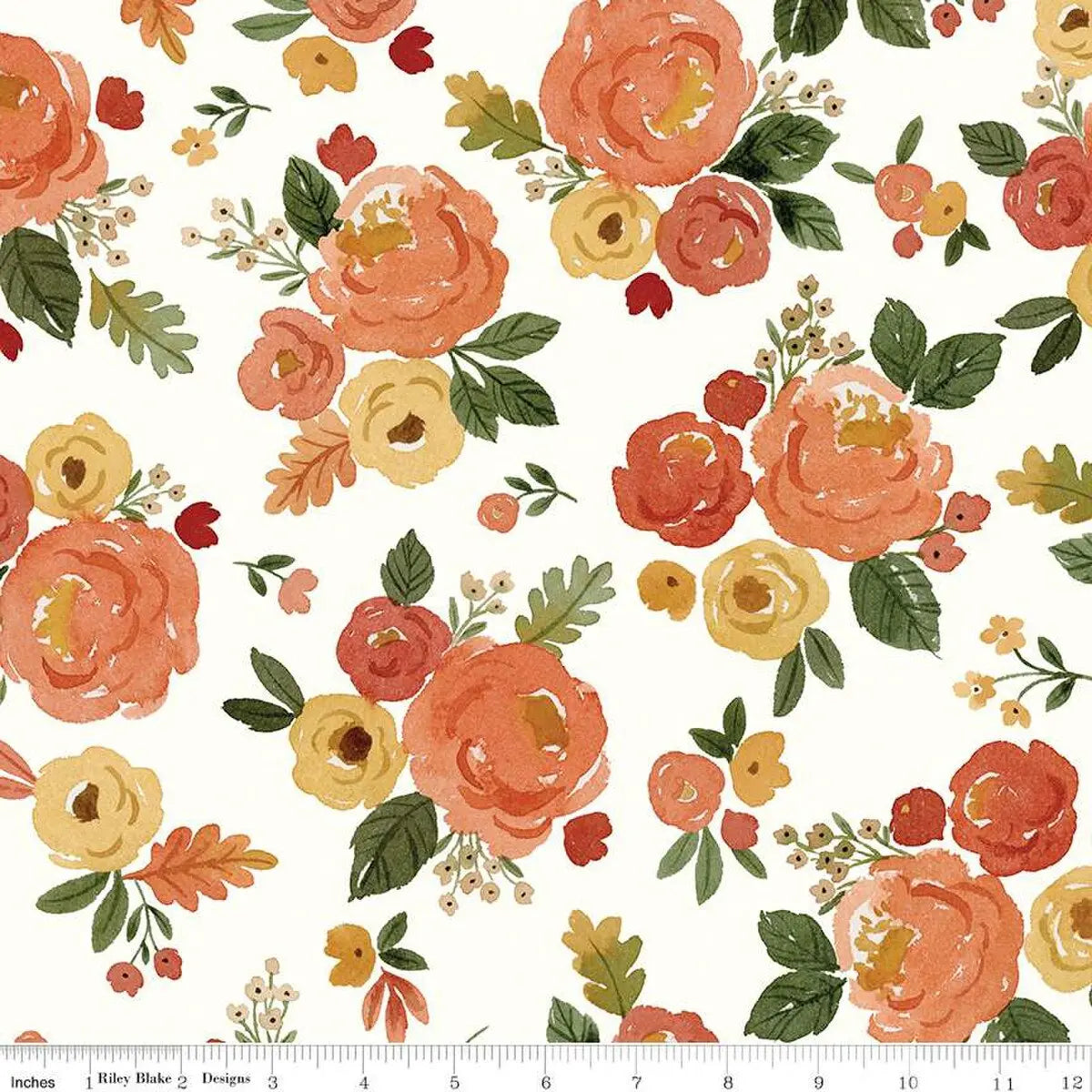 Happy Fall Days Floral Cloud Cotton Wideback Fabric per yard Riley Blake Designs