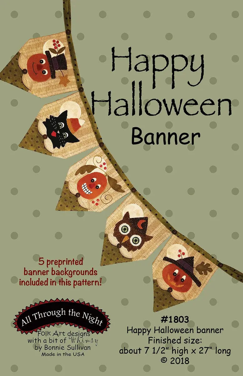Happy Halloween Banner - Linda's Electric Quilters