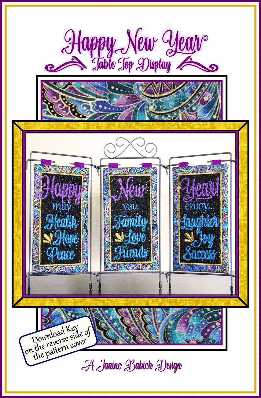 Happy New Year Table Top Display - Linda's Electric Quilters
