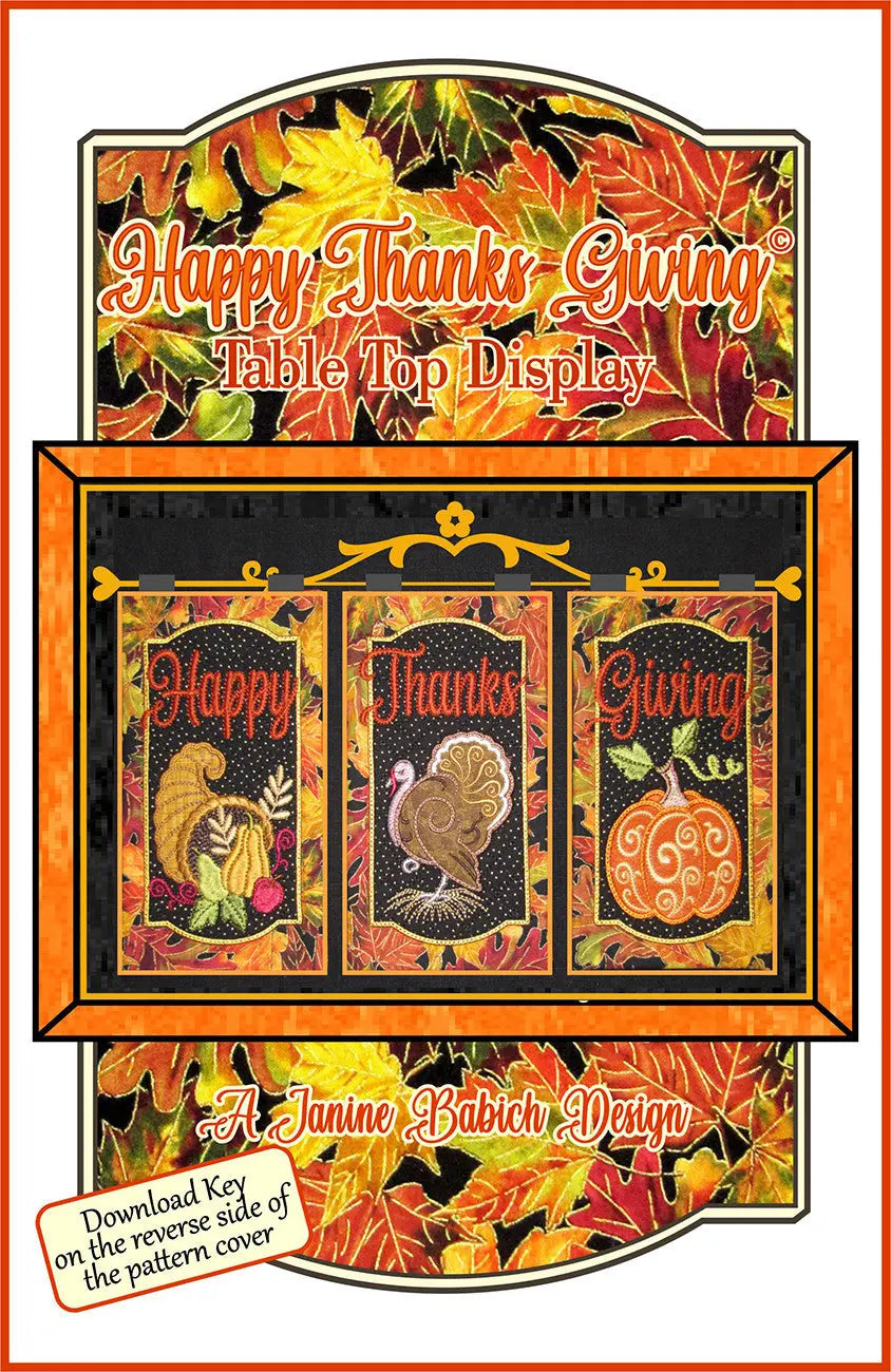 Happy Thanks Giving Table Top Display - Linda's Electric Quilters