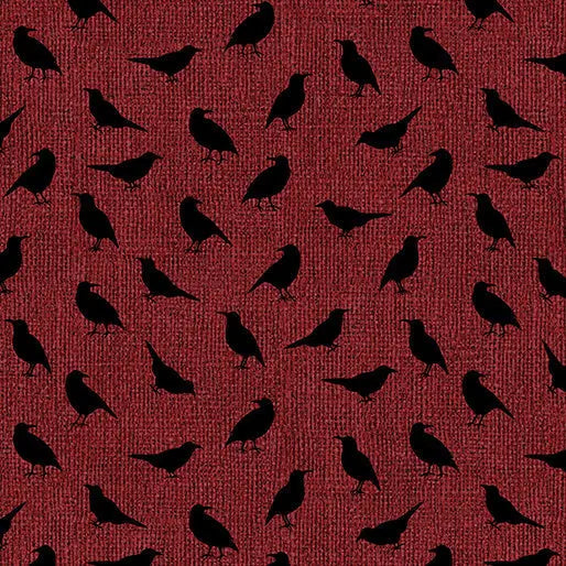 Harvest Gathering - Crows - Claret 44" / 45" Fabric Per Yard The Fabric Company