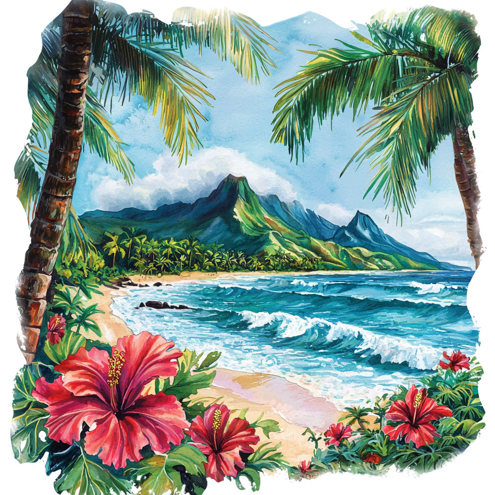 Hawaiian Paradise Fabric Panel 22