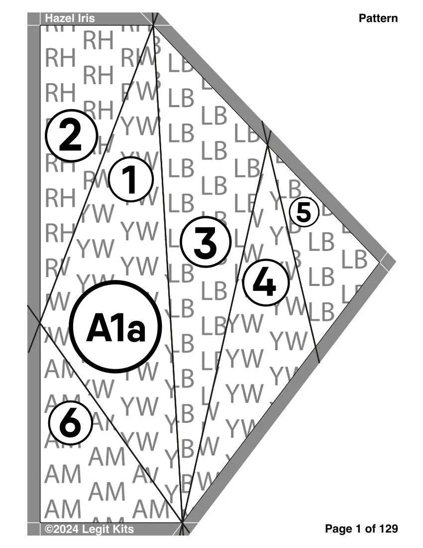 Hazel Iris Quilt Kit Legit Kits