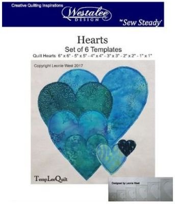Hearts set of 6 Templates-Low Shank