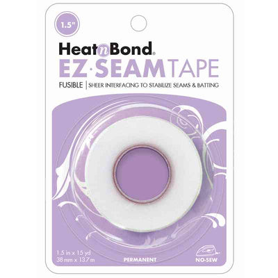 HeatnBond EZ-Seam Iron-On Fusible Sheer Batting and Seam Tape, 1.5" x 15 Yards