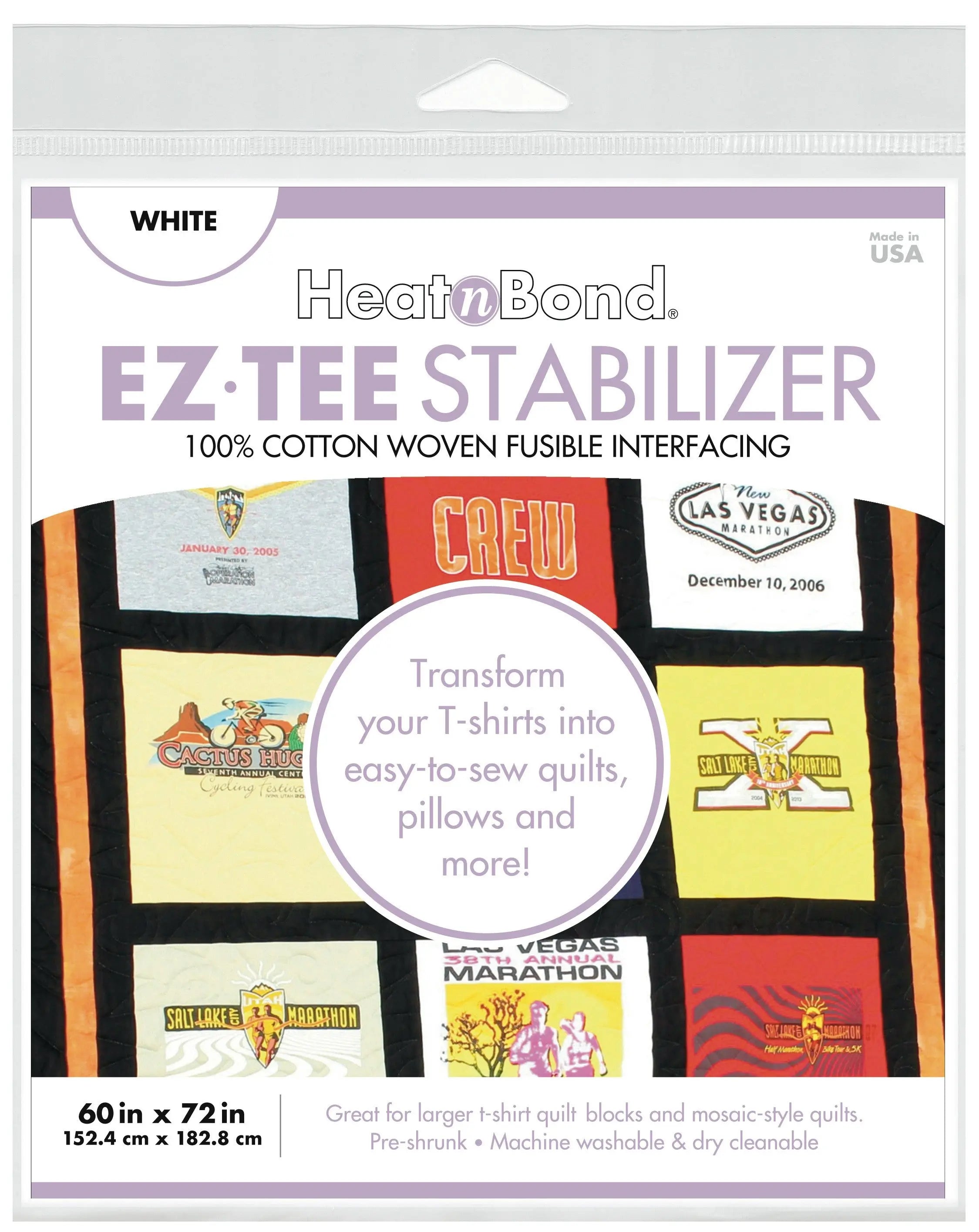 HeatnBond EZ Tee Stabilizer White 60in x 72in - Linda's Electric Quilters