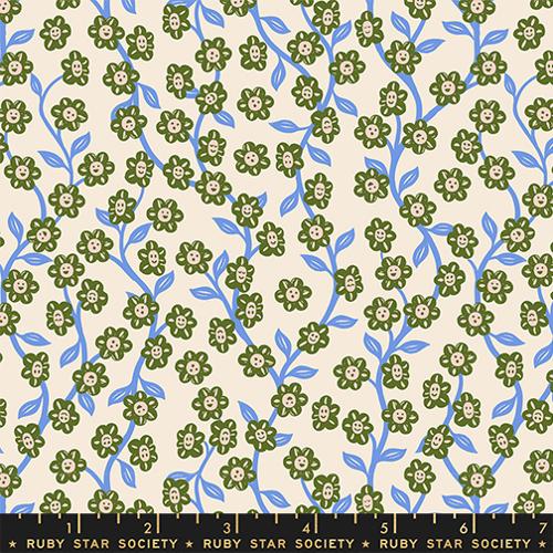 Hello Alice Shell Garden Florals Cotton 43"/44" Fabric Per Yard