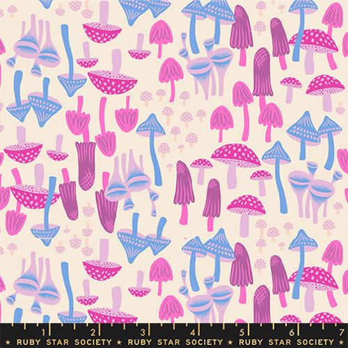 Hello Alice Shell Mushroom Land Cotton 43"/44" Fabric Per Yard