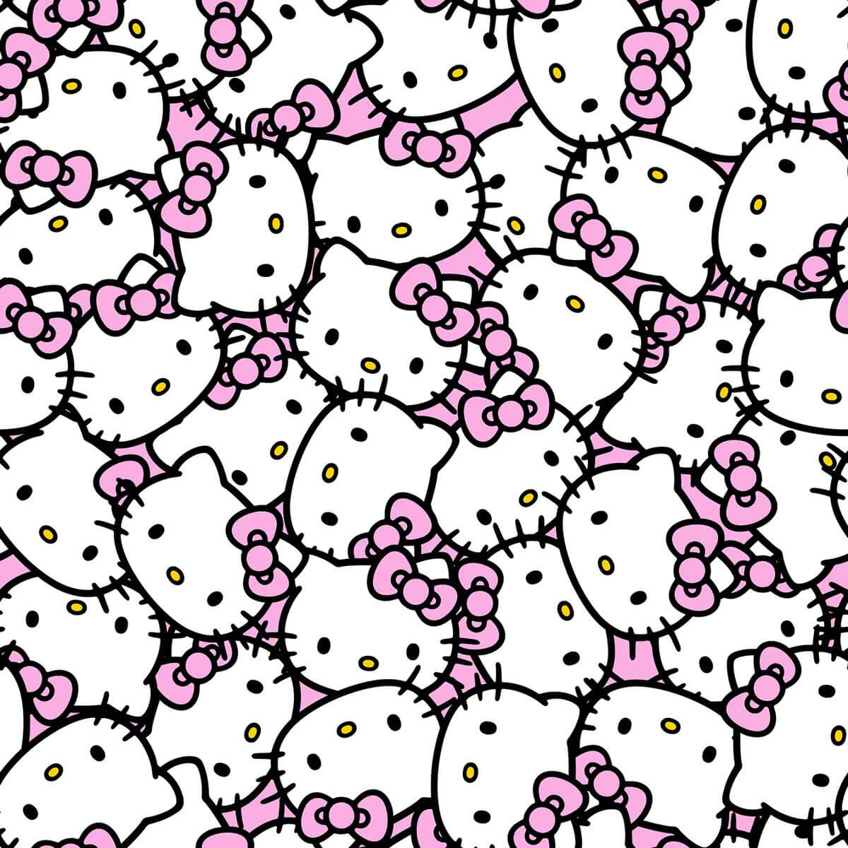 Hello Kitty - Packed Pink 44" / 45" Fabric Per Yard