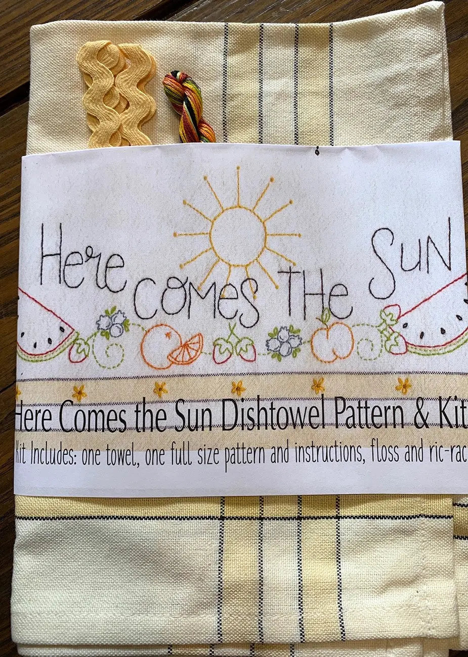 Here Comes the Sun Dishtowel Kit - Linda's Electric Quilters