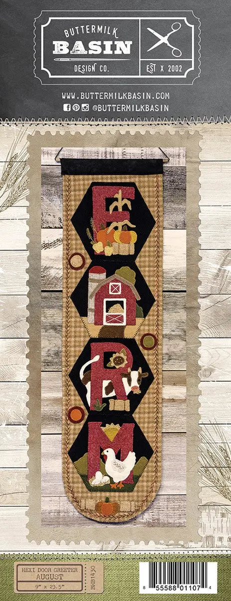 Hexi Door Greeter - August - Linda's Electric Quilters