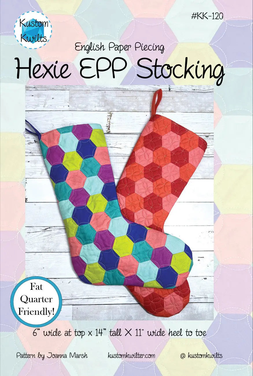 Hexie EPP Stocking - Linda's Electric Quilters
