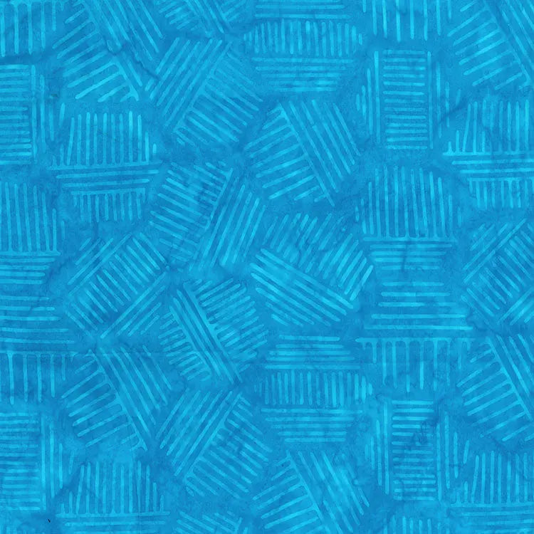 Hexies Caribbean Blue 81700-61 Cotton 44"/45" Fabric Per Yard Northcott